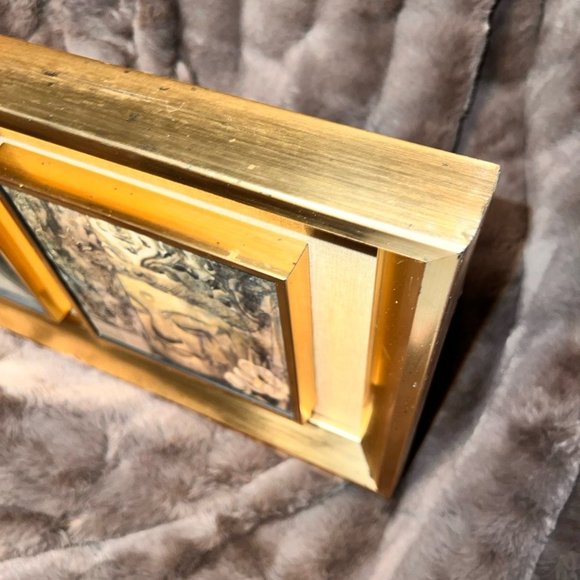 Buddha decorative Picture Gold frame 2x head Picture frame W/Center Mirror - Picture 2 of 7